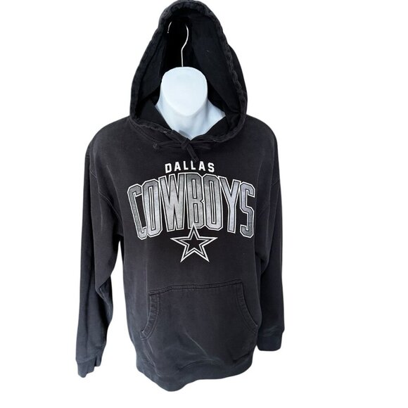 Fanatics Men’s Dallas Cowboys Pullover Hoodie Sweatshirt Black Cotton Blend Sz M - Picture 1 of 6